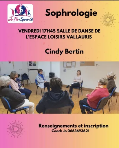 Séances collectives de sophrologie adultes tous les vendredis à Vallauris, Antibes, Cindy Bertin