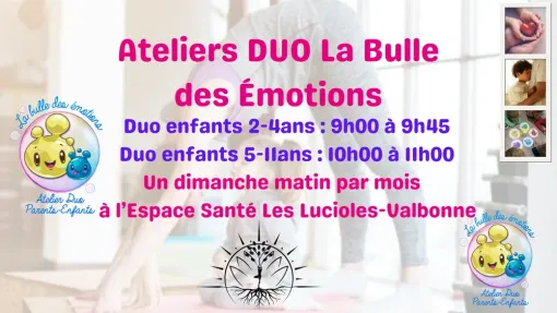 Ateliers duo – La bulle des émotions arrivent à Valbonne-Sophia Antipolis, Antibes, Cindy Bertin